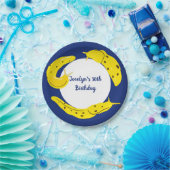 バナナスラグ黄と青パーソナライズされた ペーパープレート (パーティー)