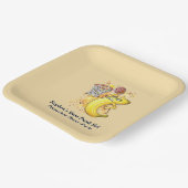 バナナスラムダンクショットエネルギッシュデザイン ペーパープレート (傾斜あり)