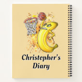 バナナスラムダンクショットフルーティカスタマイズ可能なタイトル ノートブック (裏面)