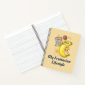 バナナスラムダンクショットフルーティカスタマイズ可能なタイトル ノートブック (内部)