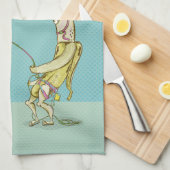 バナナスロック登山おもしろい果実 キッチンタオル (四つ折り)