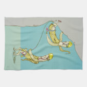 バナナスロック登山おもしろい果実 キッチンタオル (横)