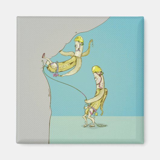 バナナスロック登山おもしろい果実 マグネット (正面)