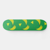 バナナズジオメトリックスケートデッキグリーンとイエロー スケートボード (横)