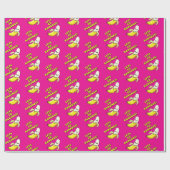 バナナズブライトピンク ラッピングペーパー (フラット)