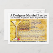 バナナダイキリマルティーニレシピはがき ポストカード (正面/裏面)