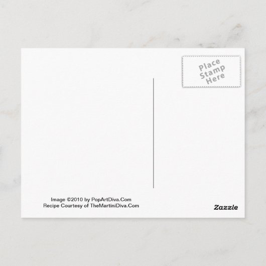 バナナダイキリマルティーニレシピはがき ポストカード (裏面)
