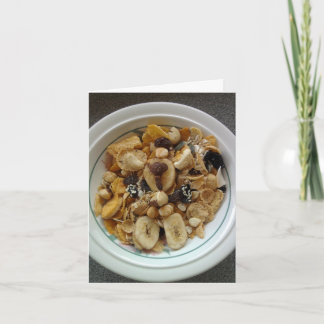 バナナチップガンが挨拶カードを見せる カード