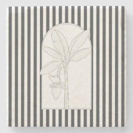 バナナツリーエレガント植物石コースター ストーンコースター