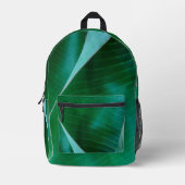 バナナツリークローズアッププリントカットソーバッグ プリントバックパック (正面)