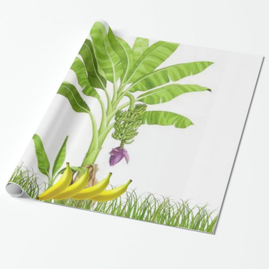 バナナツリーラッピング紙 ラッピングペーパー (アンロールド)