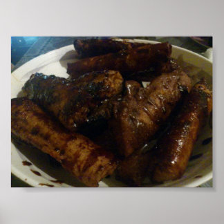 バナナトゥロン – フィリピン料理デザートポスター ポスター