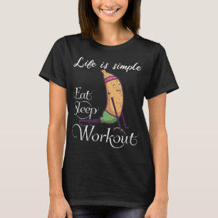 バナナトレーニングのヨガシャツ Tシャツ