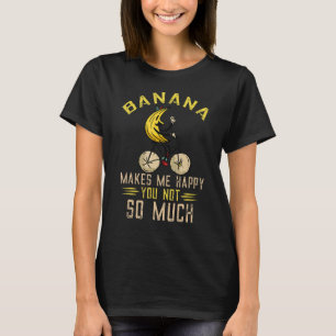 バナナバイクは私を幸せなベジタリアン夏のフリ Tシャツ