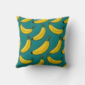 バナナパタよくはしゃぐーンティール（緑がかった色）装飾用クッション クッション (裏面)