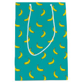 バナナパターンギフトバッグ ミディアムペーパーバッグ (正面)