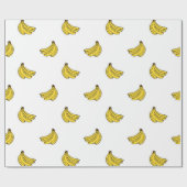 バナナパターン1 ラッピングペーパー (フラット)