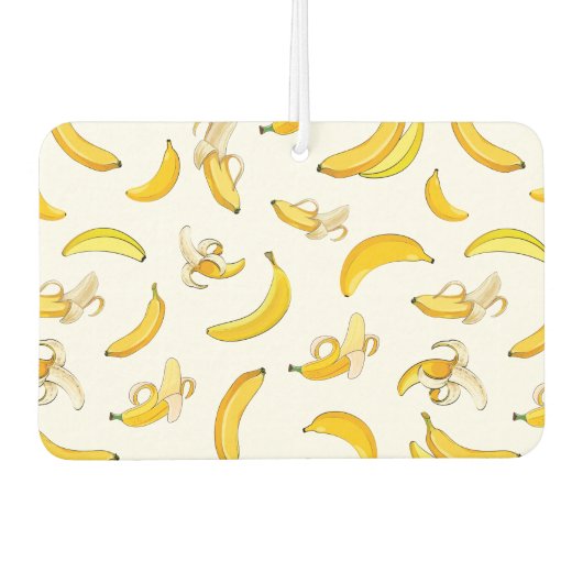 バナナパターン4 カーエアーフレッシュナー (正面)