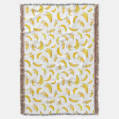 バナナパターン4 スローブランケット (正面縦)
