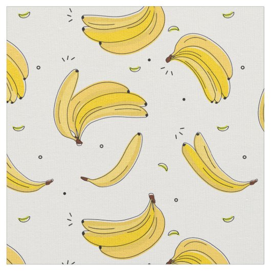 バナナパターン ファブリック (クローズアップ)