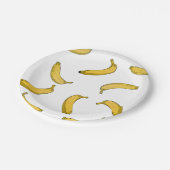 バナナパターン ペーパープレート (アングル)