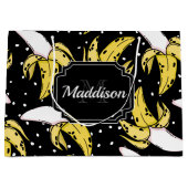 バナナパターン ラージペーパーバッグ (正面)