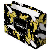バナナパターン ラージペーパーバッグ (裏面アングル)