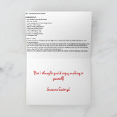 バナナパンのレシピの休日カード シーズンカード (内部)