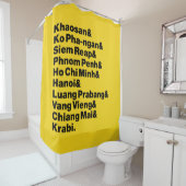 バナナパンケーキトレイル/サーキット シャワーカーテン (インサイチュ)