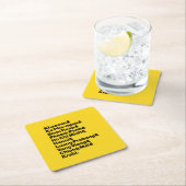 バナナパンケーキトレイル/サーキット スクエアペーパーコースター (インサイチュ)