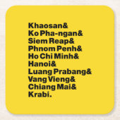 バナナパンケーキトレイル/サーキット スクエアペーパーコースター (正面)