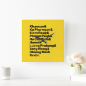 バナナパンケーキトレール/サーキット スクエア壁時計 (ホーム)