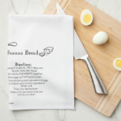 バナナパンレシピ キッチンタオル (四つ折り)