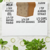 バナナパンレシピ キッチンタオル (折り畳み)