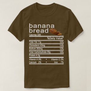 バナナパン栄養ファクトラベル Tシャツ
