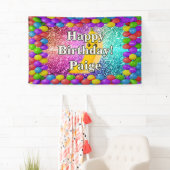 バナナパーソナライズされたキャラクター誕生日バナー 横断幕 (インサイチュ)