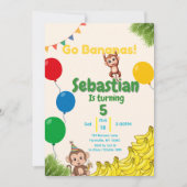 バナナパーティー - 楽しい仲間たち 招待状 (正面)