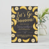 バナナパーティー 誕生日招待状 招待状 (スタンド正面)