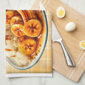 バナナフォスターレシピ キッチンタオル (四つ折り)