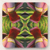 バナナフラワーパターン コースター (正面)