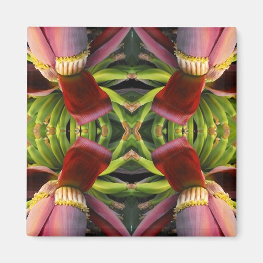 バナナフラワーパターン マグネット (正面)