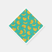 バナナフルーツおもしろい模様 スタンダードカクテルナプキン (角)