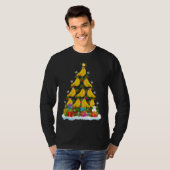 バナナフルーツクリスマスツリー照明サンタバナナクリス Tシャツ (正面フル)