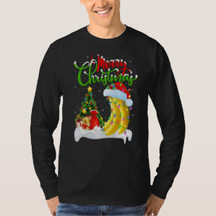 バナナフルーツクリスマスデコレーションサンタバナナキリスト Tシャツ