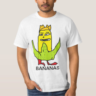 バナナフルーツ前向き血液型バナナTシャツ Tシャツ