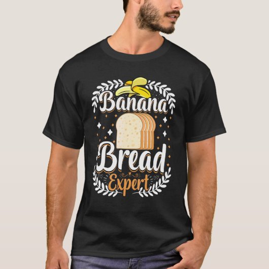 バナナブレッドの専門家パン焼き職人 Tシャツ (正面)