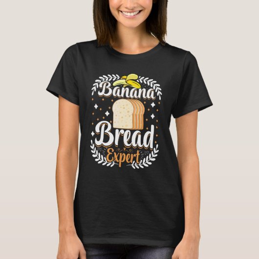 バナナブレッドの専門家パン焼き職人 Tシャツ (正面)