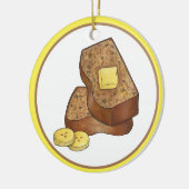 バナナブレッドホームメイドベイクセール焼いたバイベーカリー セラミックオーナメント (左)