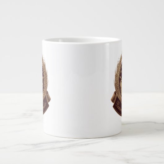 "バナナブレッドマスターエンブレム – 素朴ベーカリー愛好家 ジャンボコーヒーマグカップ (正面)