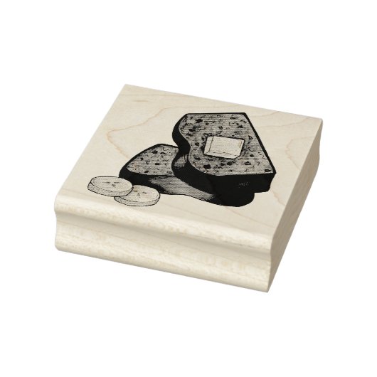 バナナブレッドローフスライスバターベイカーベーキング食品 ラバースタンプ (スタンプ)